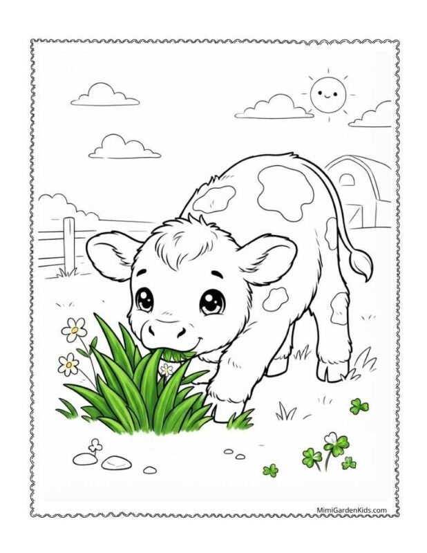 cow coloring pages printable free download