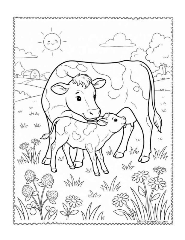 cow printable coloring pages free printable