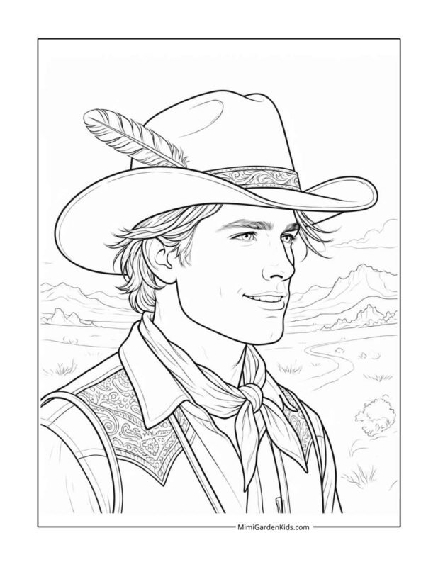cowboy coloring pages free download