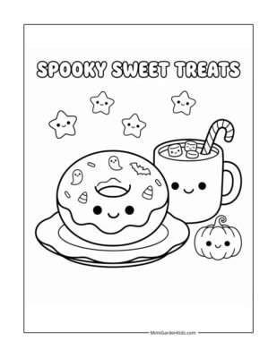 doughnut coloring pages free printable