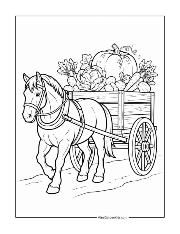 Free Coloring Horse Page printable