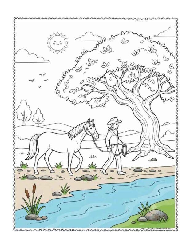 free coloring pages cowboys printable