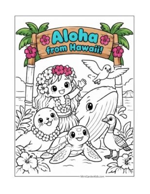 free coloring pages of hawaii printable