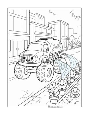 free coloring pages of monster trucks for kids