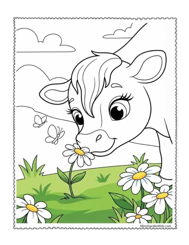 free cow coloring pages printable pdf