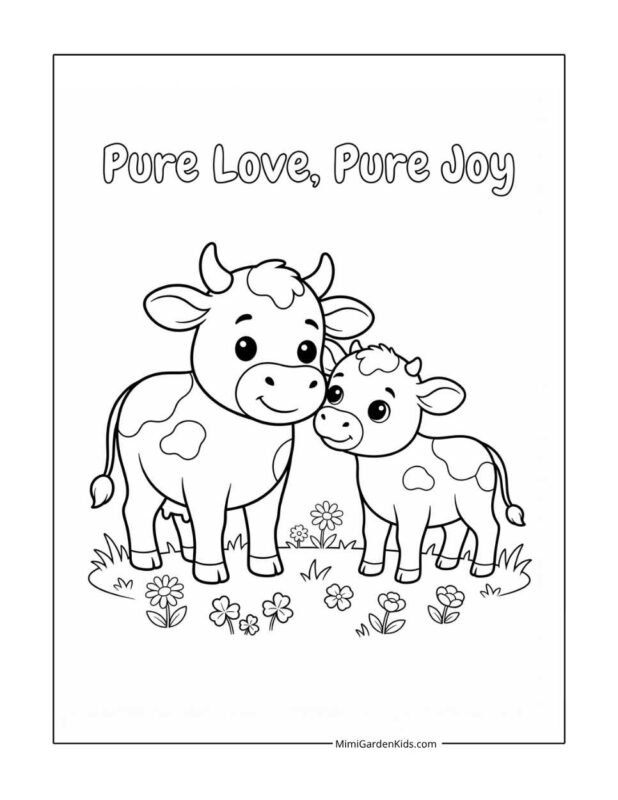free cow coloring pages printable