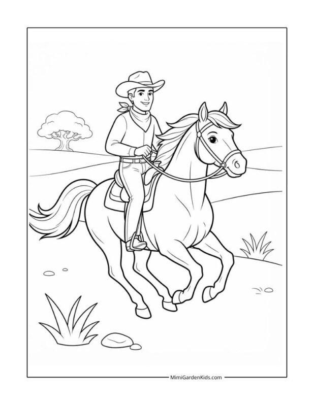 free horse coloring pages printable for kids