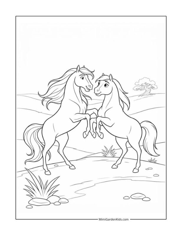 free horse printable coloring pages for kids