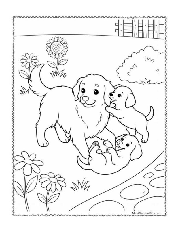 free puppy printable coloring pages pdf download
