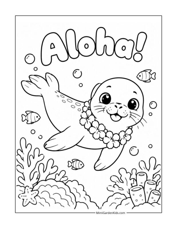 hawaii printable coloring pages free download
