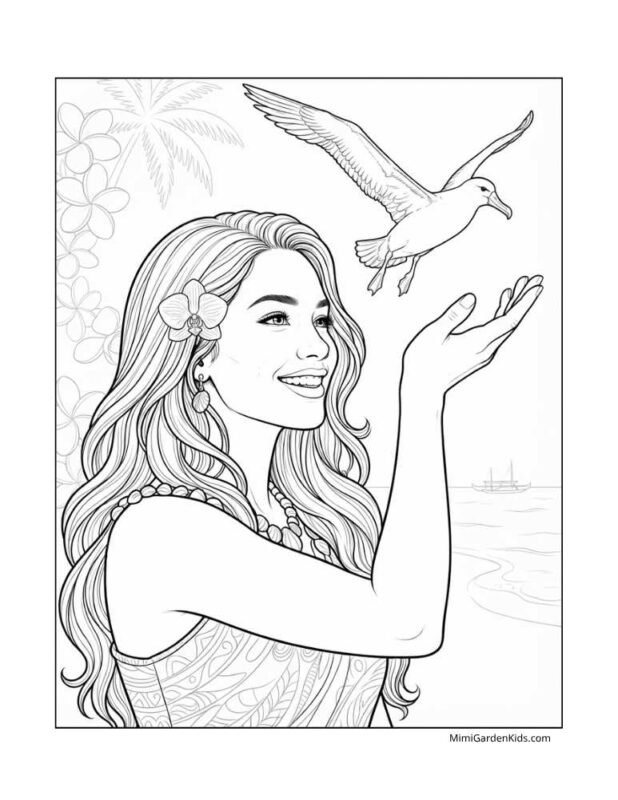 FREE hawaiian coloring pages printable