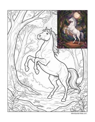 horse jumping coloring pages free printable
