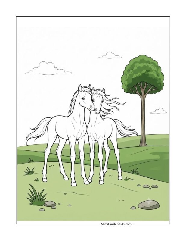 horse pictures coloring pages free printable