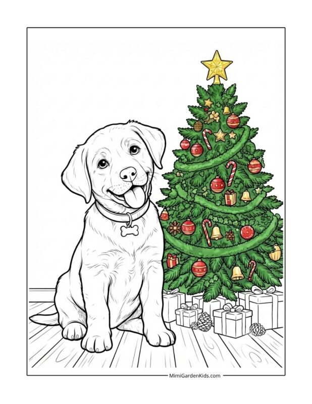 lab puppy coloring page free printable and download