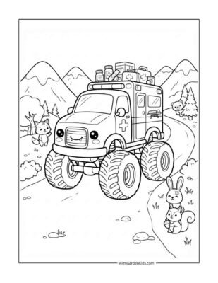 monster truck coloring pages free printable