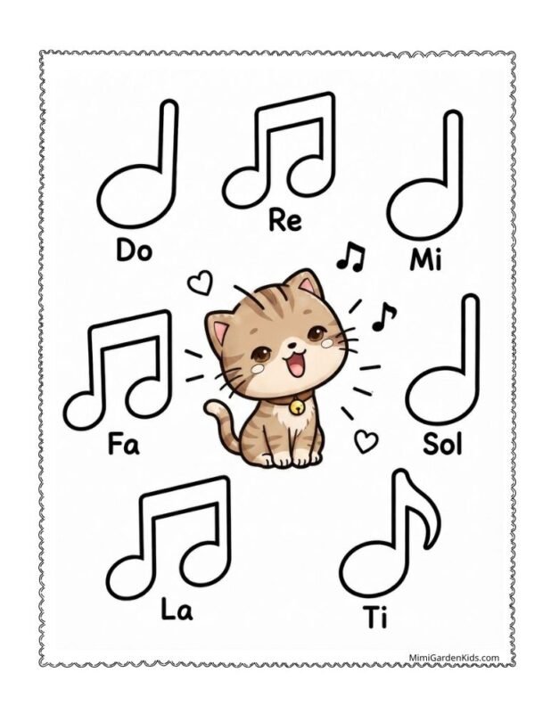 music note color page