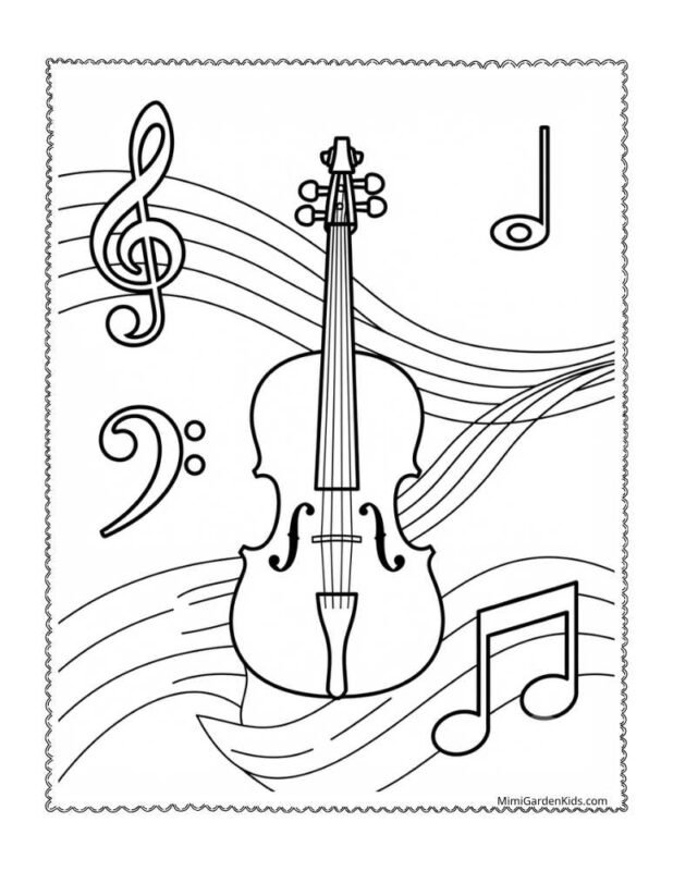 musical coloring pages