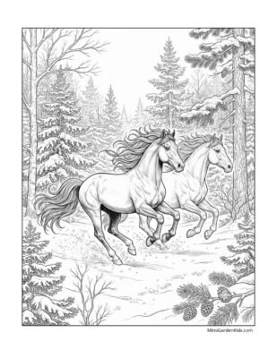 pictures of horses coloring pages free printable and download