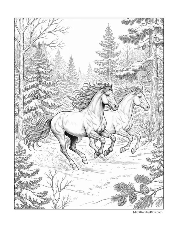 pictures of horses coloring pages free printable and download