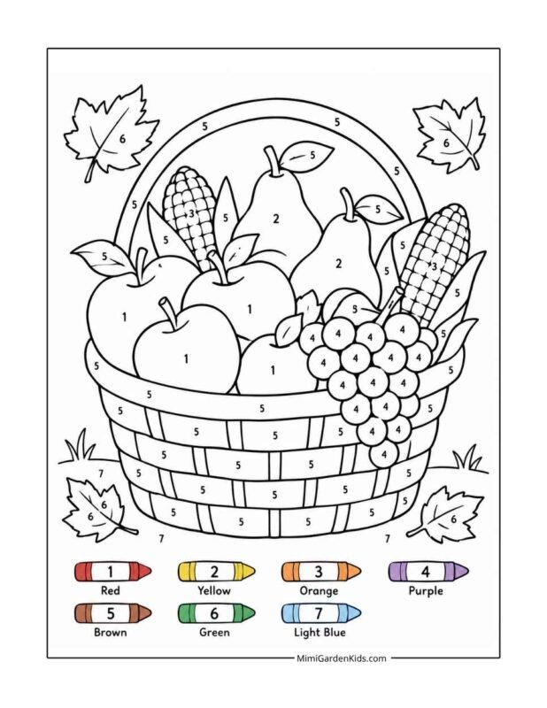 printable coloring pages by numbers free download