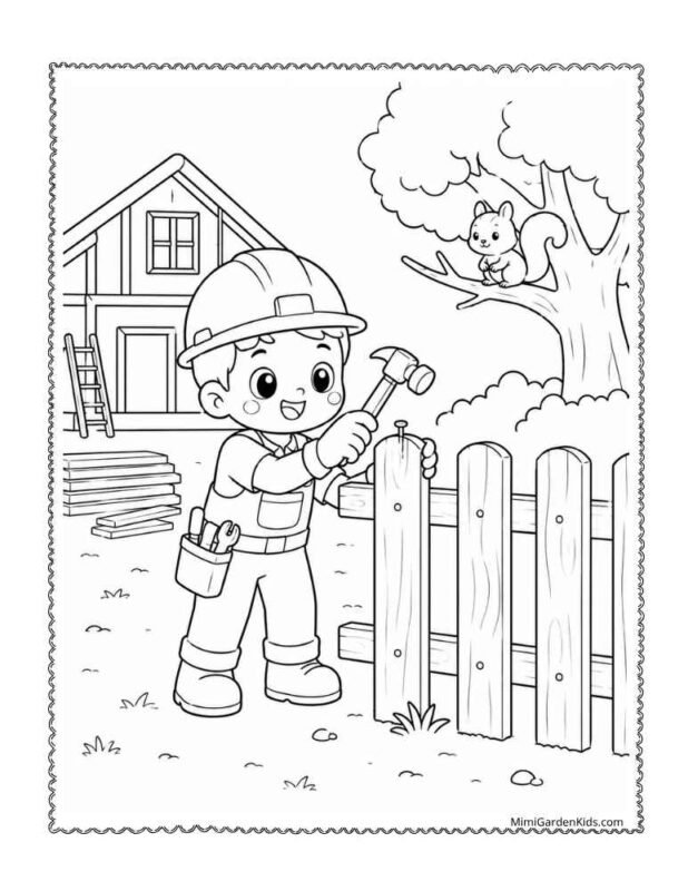 printable construction coloring pages