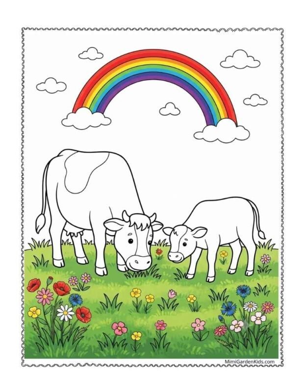 printable cow coloring pages free download