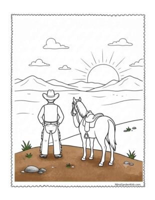printable cowboy coloring pages