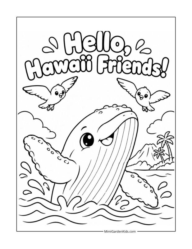 printable hawaiian coloring pages free download