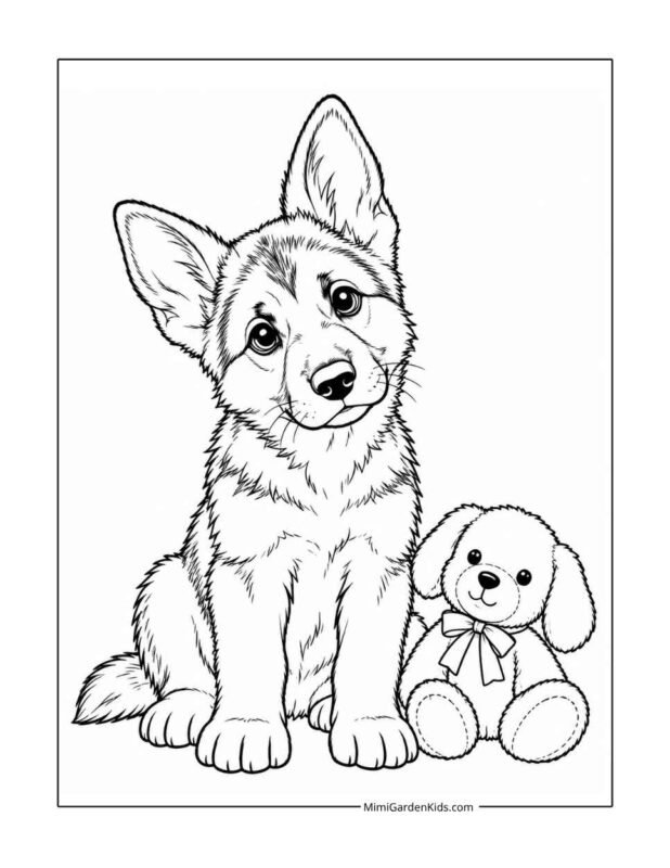 printable puppy coloring pages free download
