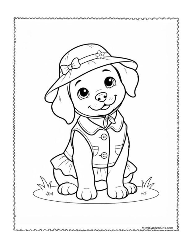puppy coloring pages printable pdf free download
