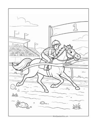 race horse coloring pages free printable