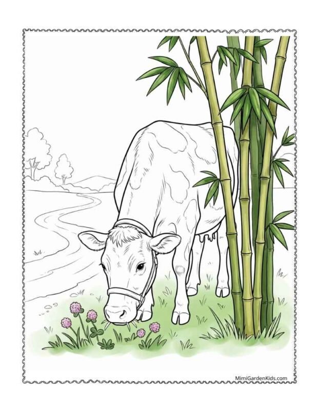 realistic cow coloring pages free printable and download