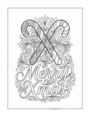 candy cane coloring pages for adults free printable