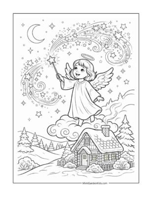 christmas angel coloring pages for adults free printable