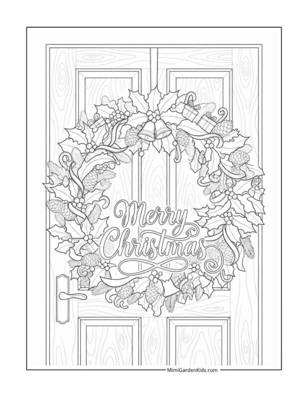 christmas coloring pages for adults free printable