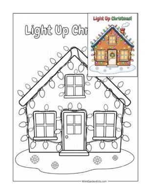 christmas lights coloring pages free printable