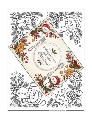 christmas placemats to color free printable