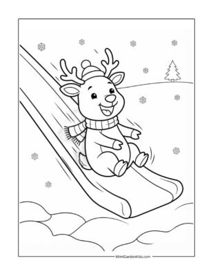 cute reindeer coloring pages free printable