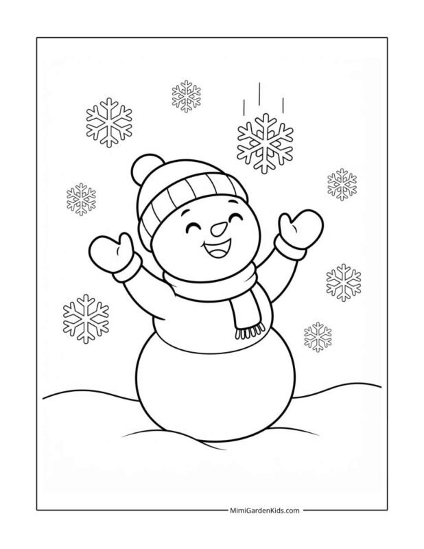 cute snowman coloring pages free printable