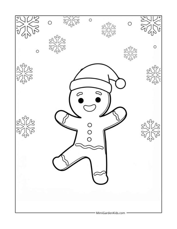 gingerbread coloring pages free printable