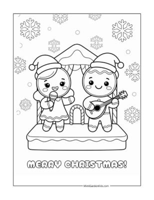 gingerbread coloring pages BOY AND GIRL