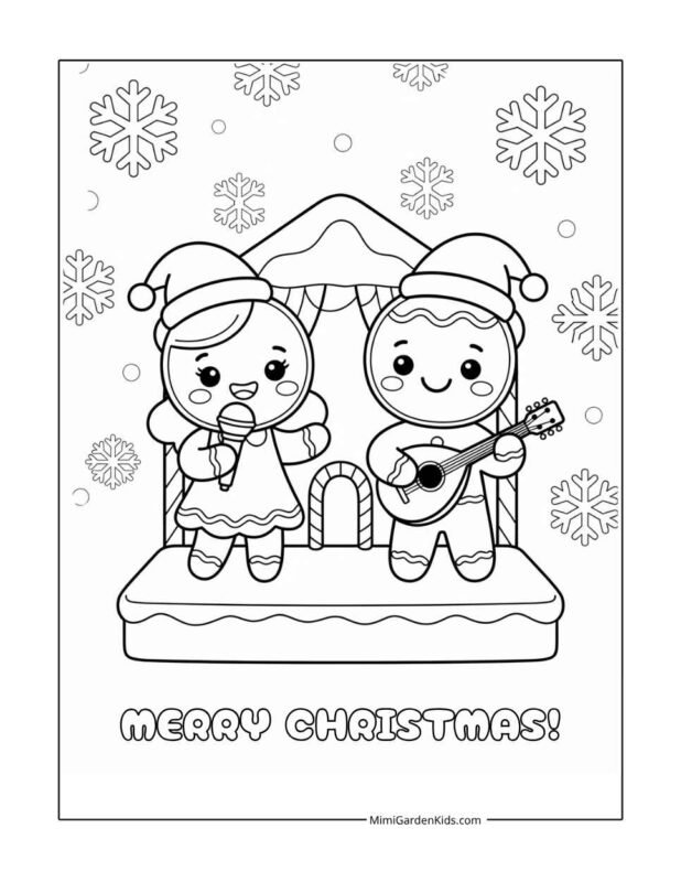gingerbread coloring pages BOY AND GIRL