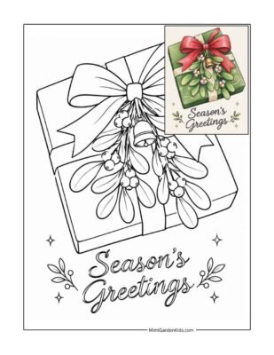 mistletoe coloring pages free printable