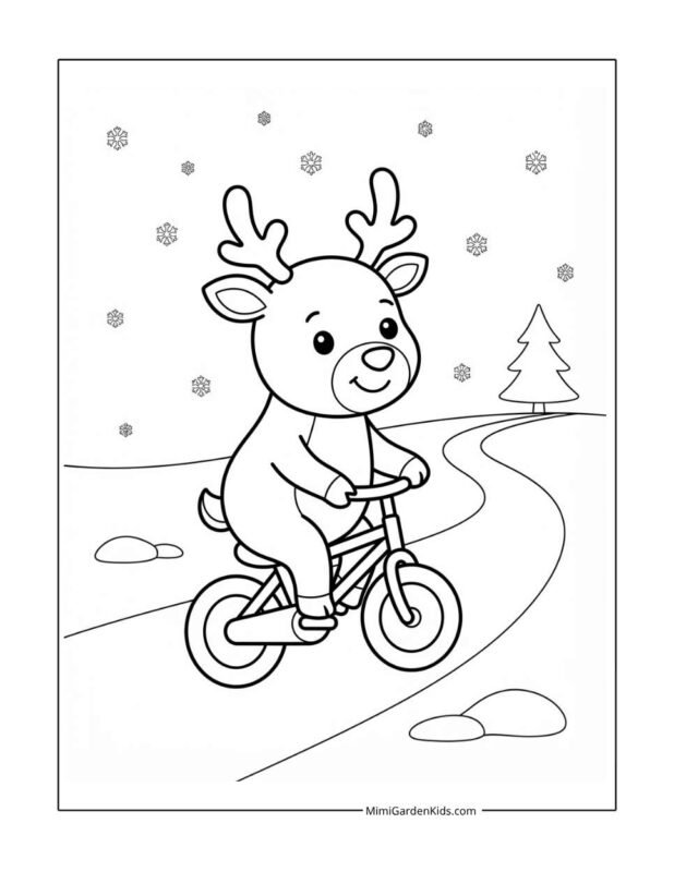 reindeer coloring pages free printable