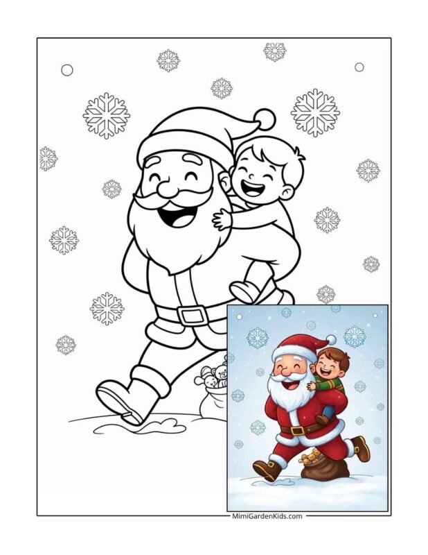 santa claus coloring pages free printable