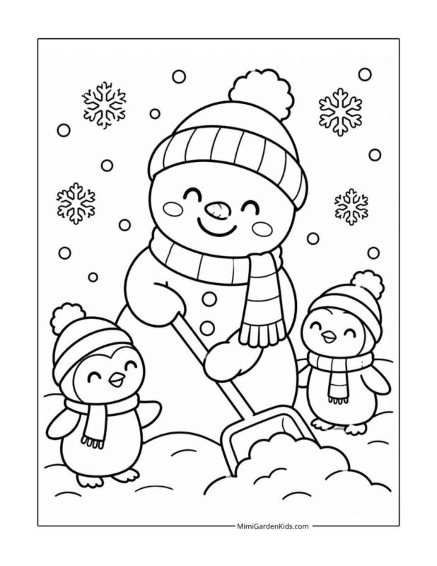 snowman coloring pages free printable